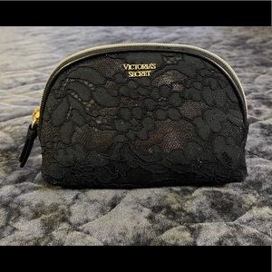 Victoria Secret Black Lace Small Makeup Bag